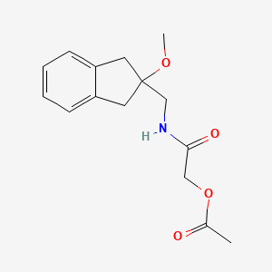 2-(((2-methoxy-2,3-dihydro-1H-inden-2-yl)methyl)amino)-2-oxoethyl acetate
