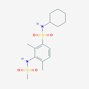 molecular formula C15H24N2O4S2 B299667 N-cyclohexyl-2,4-dimethyl-3-[(methylsulfonyl)amino]benzenesulfonamide 