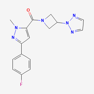 (3-(2H-1,2,3-triazol-2-yl)azetidin-1-yl)(3-(4-fluorophenyl)-1-methyl-1H-pyrazol-5-yl)methanone