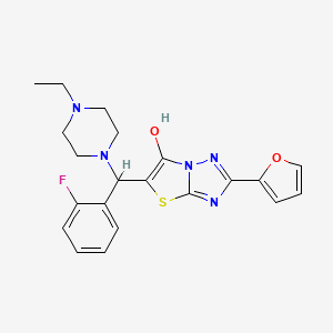 5-((4-Ethylpiperazin-1-yl)(2-fluorophenyl)methyl)-2-(furan-2-yl)thiazolo[3,2-b][1,2,4]triazol-6-ol