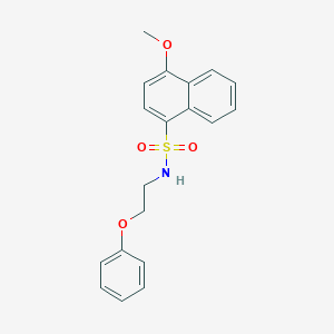 molecular formula C19H19NO4S B299669 4-methoxy-N-(2-phenoxyethyl)naphthalene-1-sulfonamide 
