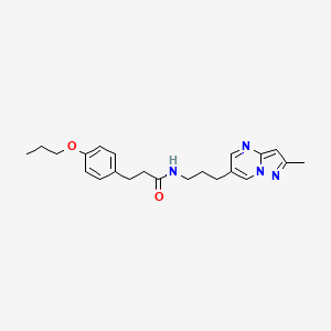 N-(3-(2-methylpyrazolo[1,5-a]pyrimidin-6-yl)propyl)-3-(4-propoxyphenyl)propanamide