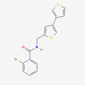 2-Bromo-N-[(4-thiophen-3-ylthiophen-2-yl)methyl]benzamide