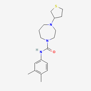 N-(3,4-dimethylphenyl)-4-(tetrahydrothiophen-3-yl)-1,4-diazepane-1-carboxamide