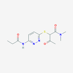 N,N-dimethyl-3-oxo-2-((6-propionamidopyridazin-3-yl)thio)butanamide
