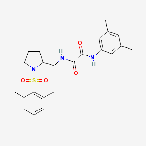 N1-(3,5-dimethylphenyl)-N2-((1-(mesitylsulfonyl)pyrrolidin-2-yl)methyl)oxalamide