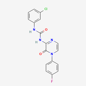 1-(3-Chlorophenyl)-3-(4-(4-fluorophenyl)-3-oxo-3,4-dihydropyrazin-2-yl)urea