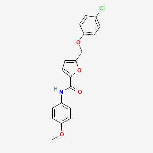 molecular formula C19H16ClNO4 B2996738 5-[(4-chlorophenoxy)methyl]-N-(4-methoxyphenyl)furan-2-carboxamide CAS No. 890609-32-2