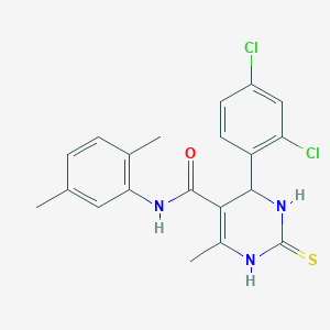 molecular formula C20H19Cl2N3OS B2996739 4-(2,4-dichlorophenyl)-N-(2,5-dimethylphenyl)-6-methyl-2-thioxo-1,2,3,4-tetrahydropyrimidine-5-carboxamide CAS No. 537680-43-6