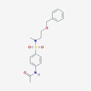 molecular formula C18H22N2O4S B299676 N-(4-{[[2-(benzyloxy)ethyl](methyl)amino]sulfonyl}phenyl)acetamide 