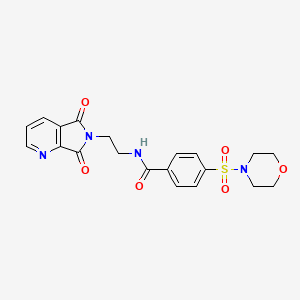 molecular formula C20H20N4O6S B2996770 N-(2-(5,7-dioxo-5H-pyrrolo[3,4-b]pyridin-6(7H)-yl)ethyl)-4-(morpholinosulfonyl)benzamide CAS No. 2034384-33-1