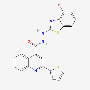 N'-(4-fluorobenzo[d]thiazol-2-yl)-2-(thiophen-2-yl)quinoline-4-carbohydrazide