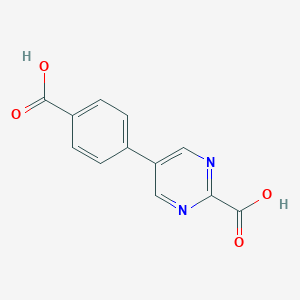 molecular formula C12H8N2O4 B2996794 5-(4-Carboxyphenyl)pyrimidine-2-carboxylic acid CAS No. 2137753-50-3