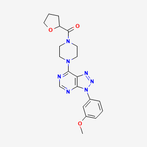molecular formula C20H23N7O3 B2996803 (4-(3-(3-methoxyphenyl)-3H-[1,2,3]triazolo[4,5-d]pyrimidin-7-yl)piperazin-1-yl)(tetrahydrofuran-2-yl)methanone CAS No. 1005293-29-7