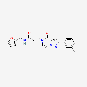 3-[2-(3,4-dimethylphenyl)-4-oxopyrazolo[1,5-a]pyrazin-5(4H)-yl]-N-(furan-2-ylmethyl)propanamide