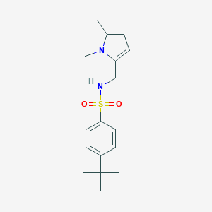 molecular formula C17H24N2O2S B299681 4-tert-butyl-N-[(1,5-dimethyl-1H-pyrrol-2-yl)methyl]benzenesulfonamide 