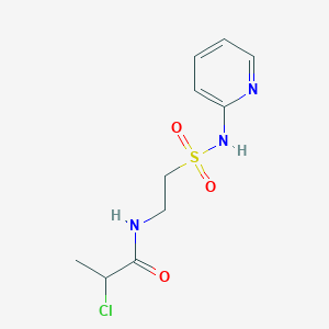 molecular formula C10H14ClN3O3S B2996810 2-Chloro-N-[2-(pyridin-2-ylsulfamoyl)ethyl]propanamide CAS No. 2411221-80-0