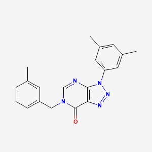 molecular formula C20H19N5O B2996816 3-(3,5-Dimethylphenyl)-6-[(3-methylphenyl)methyl]triazolo[4,5-d]pyrimidin-7-one CAS No. 888424-74-6
