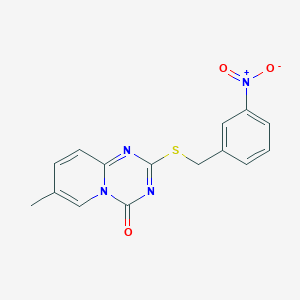 7-Methyl-2-[(3-nitrophenyl)methylsulfanyl]pyrido[1,2-a][1,3,5]triazin-4-one