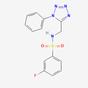 3-fluoro-N-((1-phenyl-1H-tetrazol-5-yl)methyl)benzenesulfonamide