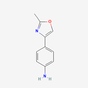 molecular formula C10H10N2O B2996836 4-(2-Methyl-1,3-oxazol-4-yl)aniline CAS No. 216059-89-1