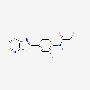 2-methoxy-N-(2-methyl-4-(thiazolo[5,4-b]pyridin-2-yl)phenyl)acetamide