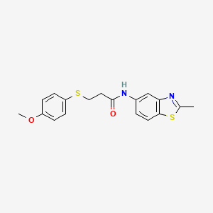 molecular formula C18H18N2O2S2 B2996844 3-((4-methoxyphenyl)thio)-N-(2-methylbenzo[d]thiazol-5-yl)propanamide CAS No. 941902-53-0
