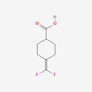molecular formula C8H10F2O2 B2996848 Cyclohexanecarboxylic acid, 4-(difluoromethylene)- CAS No. 1254116-02-3