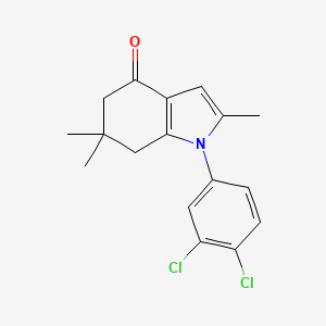 molecular formula C17H17Cl2NO B2996864 1-(3,4-Dichlorophenyl)-2,6,6-trimethyl-5,7-dihydroindol-4-one CAS No. 627836-40-2