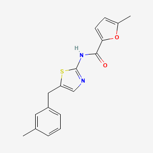 molecular formula C17H16N2O2S B2996878 5-甲基-N-[5-[(3-甲基苯基)甲基]-1,3-噻唑-2-基]呋喃-2-甲酰胺 CAS No. 842968-46-1