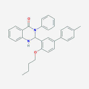 molecular formula C31H30N2O2 B299688 2-(4-butoxy-4'-methylbiphenyl-3-yl)-3-phenyl-2,3-dihydroquinazolin-4(1H)-one 