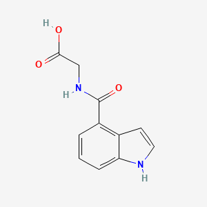 2-(1H-indole-4-carboxamido)acetic acid