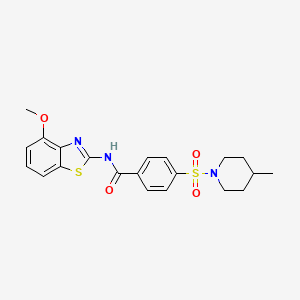 N-(4-methoxybenzo[d]thiazol-2-yl)-4-((4-methylpiperidin-1-yl)sulfonyl)benzamide