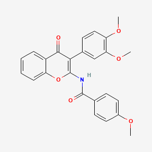 molecular formula C25H21NO6 B2996885 N-[3-(3,4-dimethoxyphenyl)-4-oxochromen-2-yl]-4-methoxybenzamide CAS No. 900260-36-8