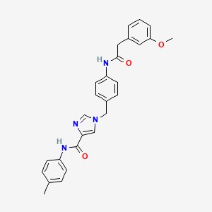 1-(4-(2-(3-methoxyphenyl)acetamido)benzyl)-N-(p-tolyl)-1H-imidazole-4-carboxamide