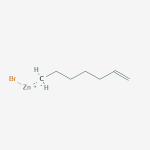 molecular formula C7H13BrZn B2996893 溴化庚-6-烯锌，0.50 M THF 溶液 CAS No. 352525-73-6