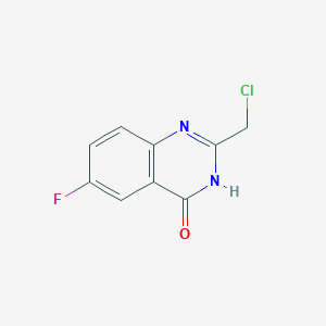 molecular formula C9H6ClFN2O B2996905 2-(氯甲基)-6-氟喹唑啉-4(3H)-酮 CAS No. 163311-08-8