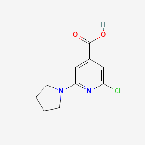 molecular formula C10H11ClN2O2 B2996908 2-Chloro-6-(pyrrolidin-1-yl)pyridine-4-carboxylic acid CAS No. 56930-72-4