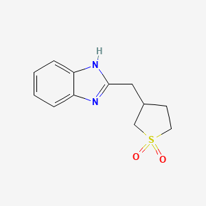 molecular formula C12H14N2O2S B2996912 2-[(1,1-dioxidotetrahydrothien-3-yl)methyl]-1H-benzimidazole CAS No. 863668-11-5