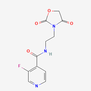 molecular formula C11H10FN3O4 B2996922 N-(2-(2,4-dioxooxazolidin-3-yl)ethyl)-3-fluoroisonicotinamide CAS No. 2034384-27-3