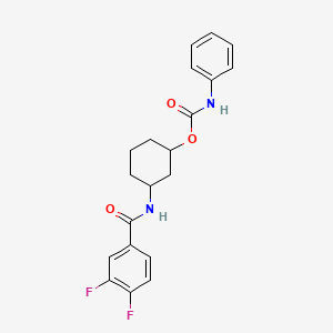 3-(3,4-Difluorobenzamido)cyclohexyl phenylcarbamate