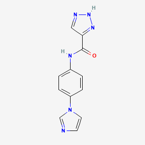 molecular formula C12H10N6O B2996934 N-(4-(1H-咪唑-1-基)苯基)-1H-1,2,3-三唑-5-甲酰胺 CAS No. 2034250-06-9