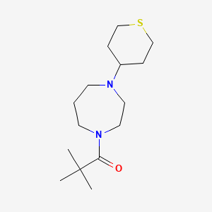 2,2-Dimethyl-1-[4-(thian-4-yl)-1,4-diazepan-1-yl]propan-1-one