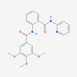 molecular formula C22H21N3O5 B299695 3,4,5-trimethoxy-N-{2-[(2-pyridinylamino)carbonyl]phenyl}benzamide 