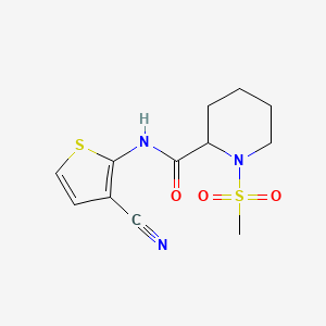 N-(3-cyanothiophen-2-yl)-1-(methylsulfonyl)piperidine-2-carboxamide