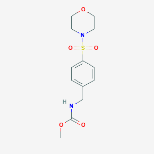 molecular formula C13H18N2O5S B299696 Methyl 4-(4-morpholinylsulfonyl)benzylcarbamate 