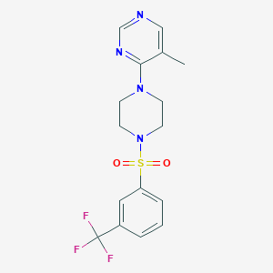 5-Methyl-4-(4-((3-(trifluoromethyl)phenyl)sulfonyl)piperazin-1-yl)pyrimidine