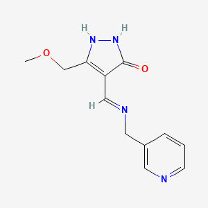 5-(methoxymethyl)-4-{[(3-pyridinylmethyl)amino]methylene}-2,4-dihydro-3H-pyrazol-3-one