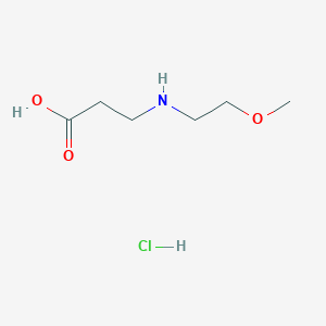 molecular formula C6H14ClNO3 B2996974 3-((2-Methoxyethyl)amino)propanoic acid hydrochloride CAS No. 2248407-13-6