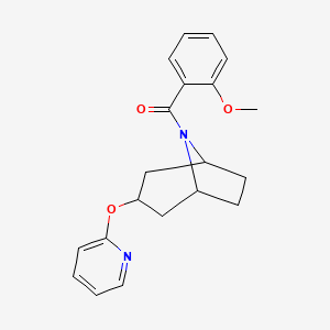 (2-methoxyphenyl)((1R,3s,5S)-3-(pyridin-2-yloxy)-8-azabicyclo[3.2.1]octan-8-yl)methanone